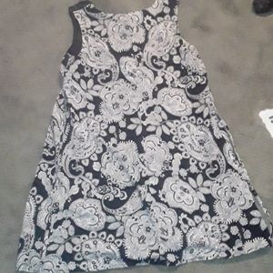 A black and white dress